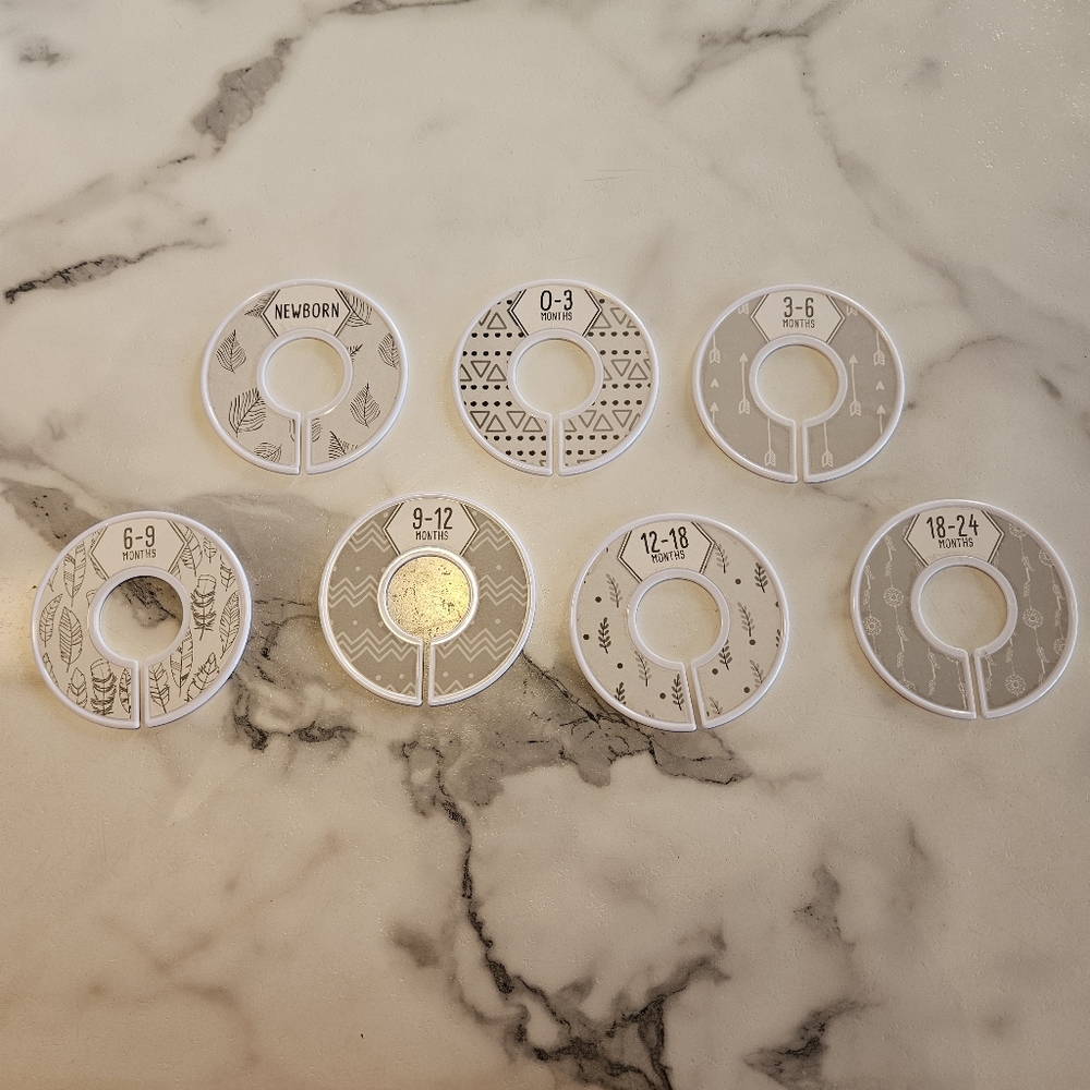 3 FOR 30 GREY baby clothing dividers for closet